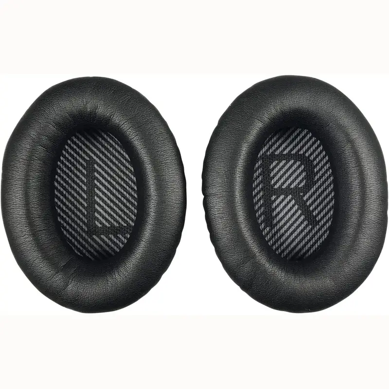 Συμβατά Ανταλλακτικά μαξιλαράκια για Bose QuietComfort QC2/15/ 25 SoundLink/SoundTrue Around-Ear II (Ζεύγος-Μαύρο)