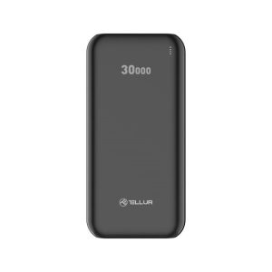 Tellur Powerbank PBC303 30.000mAh σε μαύρο χρώμα με 2x USB
